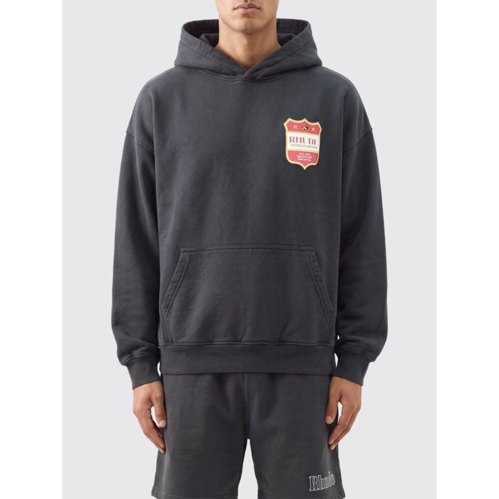 Rhude Men Rhude Cotton Hoodie With Contrast Back Logo